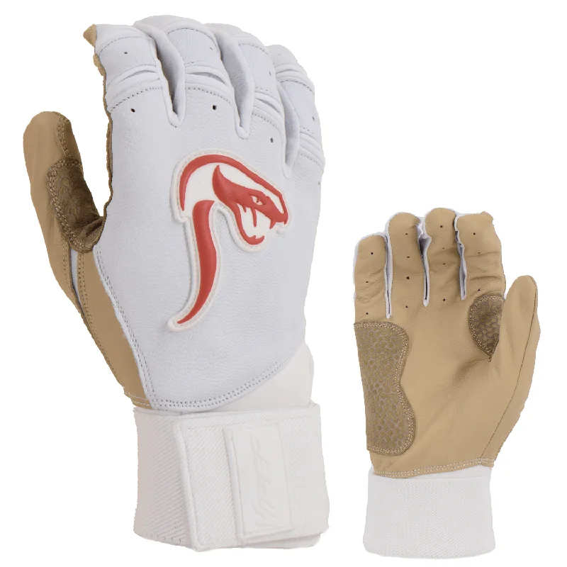 Grindstone Long Cuff Batting Glove - White/Tan