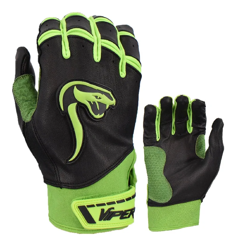 Grindstone Short Cuff Batting Glove - Black/Neon Green