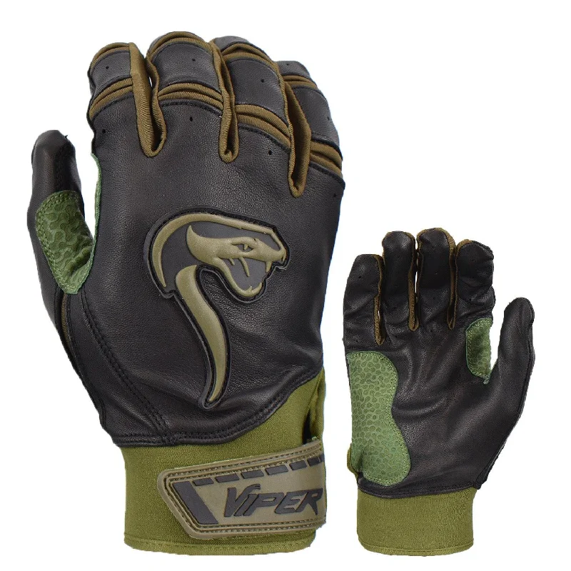 Grindstone Short Cuff Batting Glove - Black/OD Green