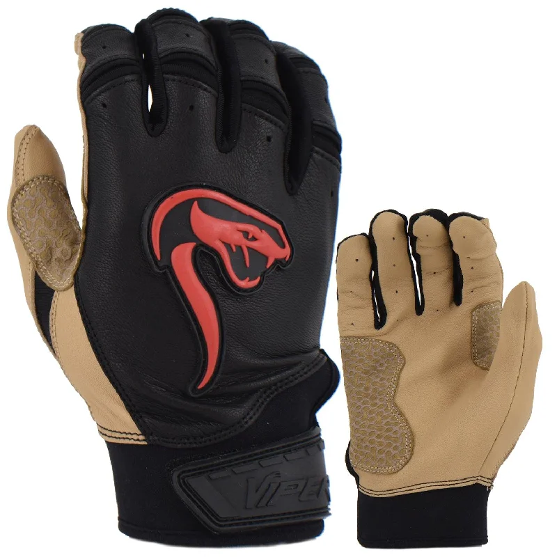 Grindstone Short Cuff Batting Glove - Black/Tan/Red