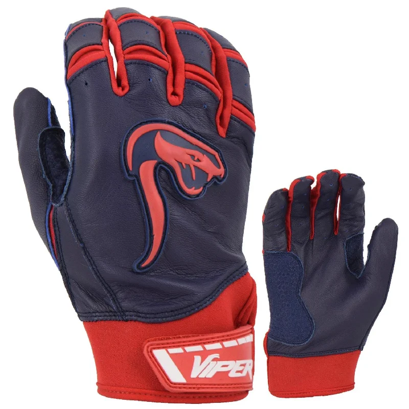 Grindstone Short Cuff Batting Glove - Navy/Red