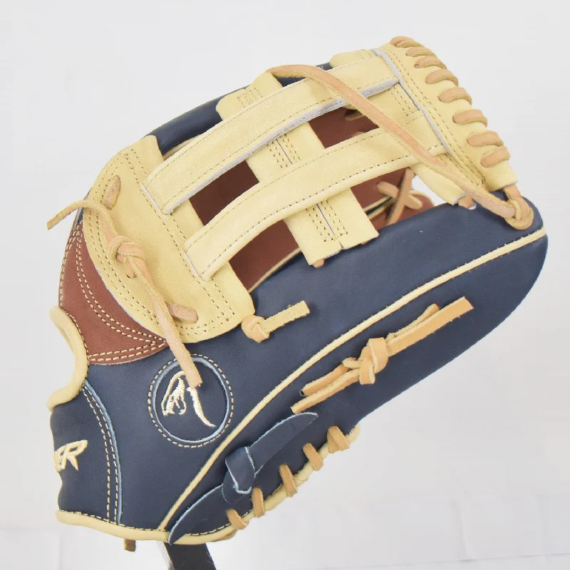 Viper Japanese Kip Leather Slowpitch Softball Fielding Glove  Navy/Tan/Carmel