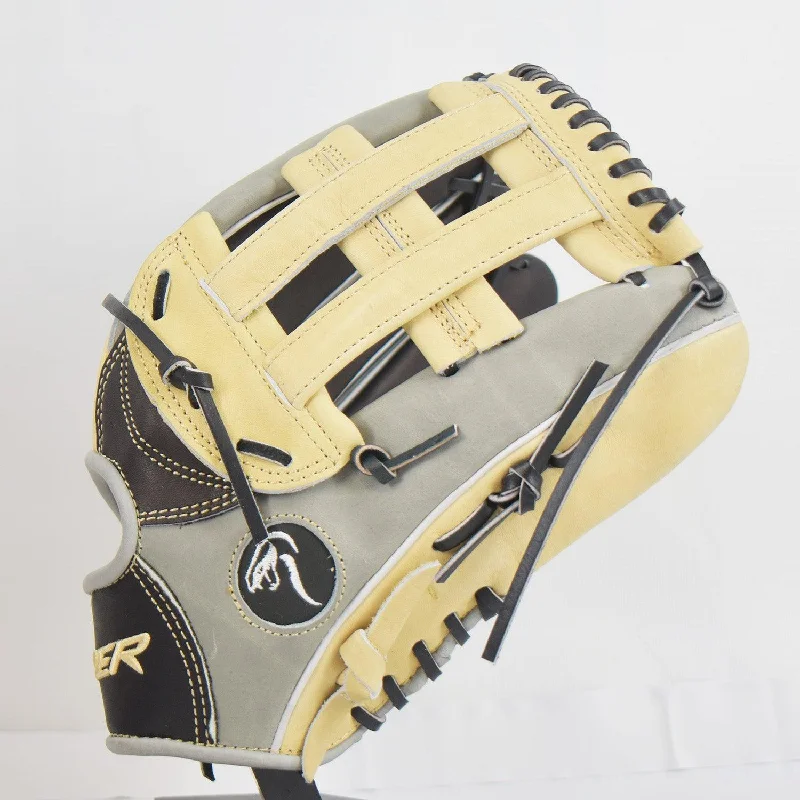 Viper Japanese Kip Leather Slowpitch Softball Fielding Glove  Tan/Black/Grey