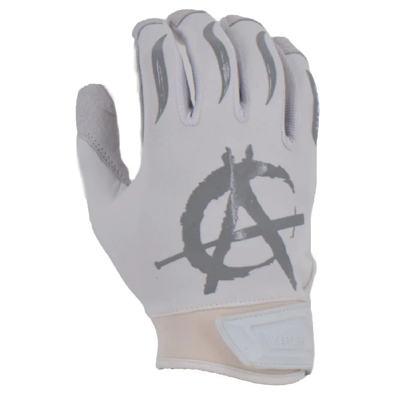 Viper Lite Premium Batting Gloves Leather Palm - Anarchy Edition Whiteout