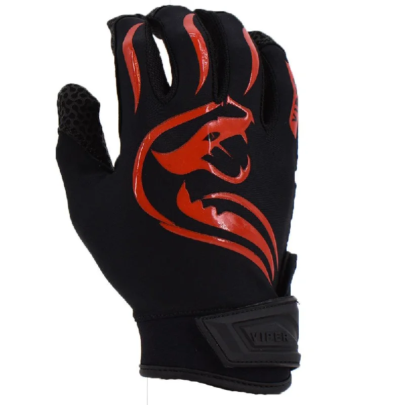 Viper Lite Premium Batting Gloves Leather Palm  Black/Red