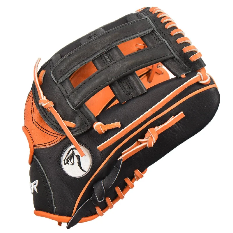 Viper Premium Leather Slowpitch Softball Fielding Glove  Game Ready Edition - VIP-H-SL-BLK-OR-002