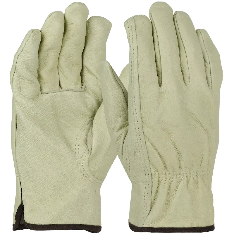 West Chester 994KF Economy Grade Top Grain Pigskin Leather with Red Fleece Lining Keystone Thumb Gloves (One Dozen)