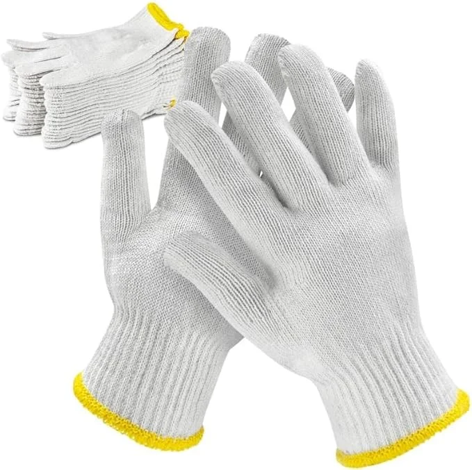 WNW Plain Bleached Cotton Gloves